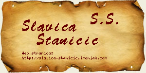 Slavica Staničić vizit kartica